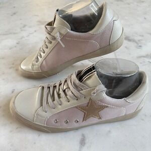 Shu Shop Pink Star Sneakers Shoes Womens Size 8
